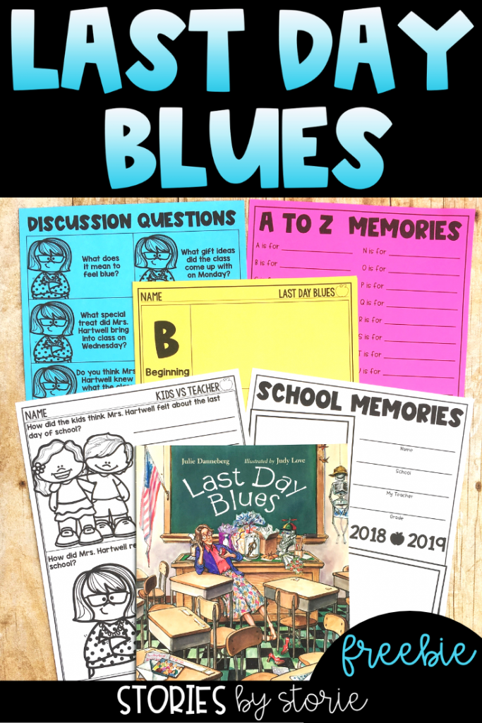 The end of the school year is quickly approaching. One of my favorite stories to share is Last Day Blues by Julie Danneberg. In this story, the children come up with a plan to make sure their teacher won't be sad and miss them over the summer. But Mrs. Hartwell and the other teachers have some plans of their own. I have a couple of freebies you can use with this story.