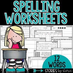 Spelling Worksheets for 12 Words