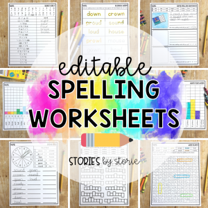 Students need time to practice their spelling words. By having a large number of activities to offer, you can avoid falling into the spelling rut! These low-prep editable spelling worksheets help students practice their words in a fun and engaging way. Whether you are using a list of spelling words, vocabulary words, or sight words, all you need to do is type your list of words one time and all of the worksheets will be created at once. Some answer keys will also be generated to help save you time! You can use these spelling worksheets for centers, morning work, with small groups, or even as homework practice.