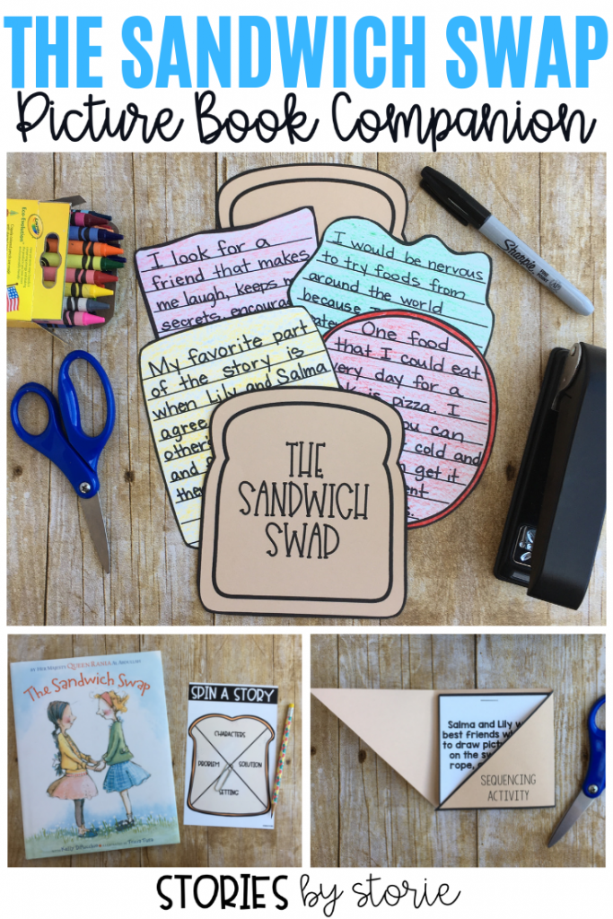 This picture book companion for The Sandwich Swap contains comprehension questions, a sequencing activity, vocabulary cards, graphic organizers, and a sandwich craft & writing booklet.