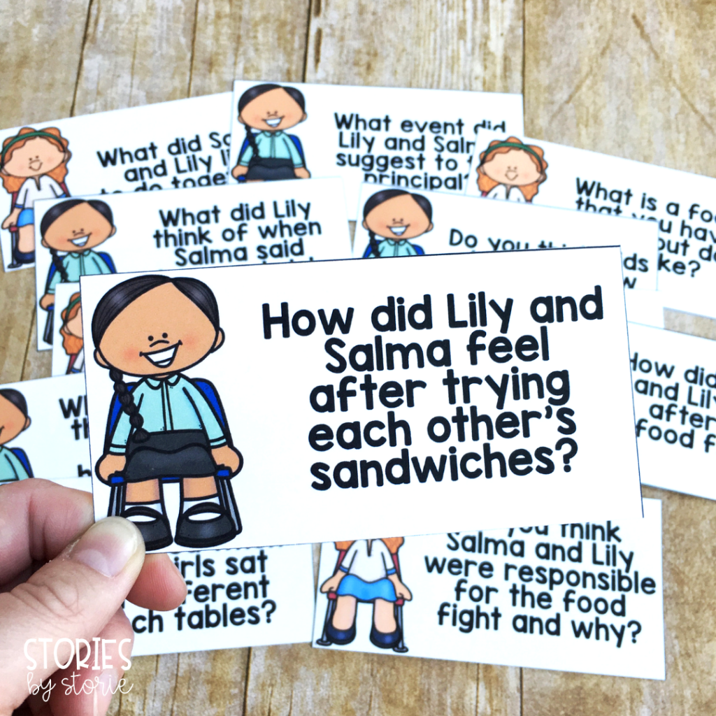 These 12 cards will help guide your discussion while reading The Sandwich Swap.