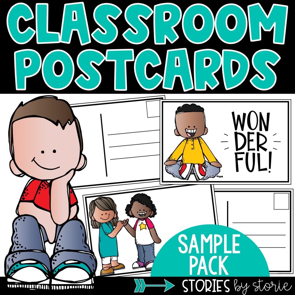 Looking for a way to spice up your writing center? Try classroom postcards! Kids love sending and receiving mail. This sample pack includes two pages of editable classroom postcards.