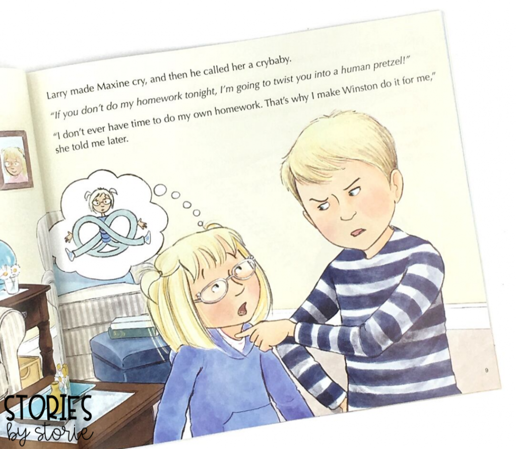 Bully B.E.A.N.S. by Julia Cook helps children identify bullying and offers strategies for those who are targets and bystanders. 
