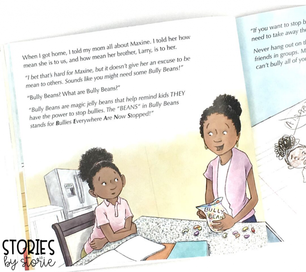 Bully B.E.A.N.S. by Julia Cook helps children identify bullying and offers strategies for those who are targets and bystanders. 