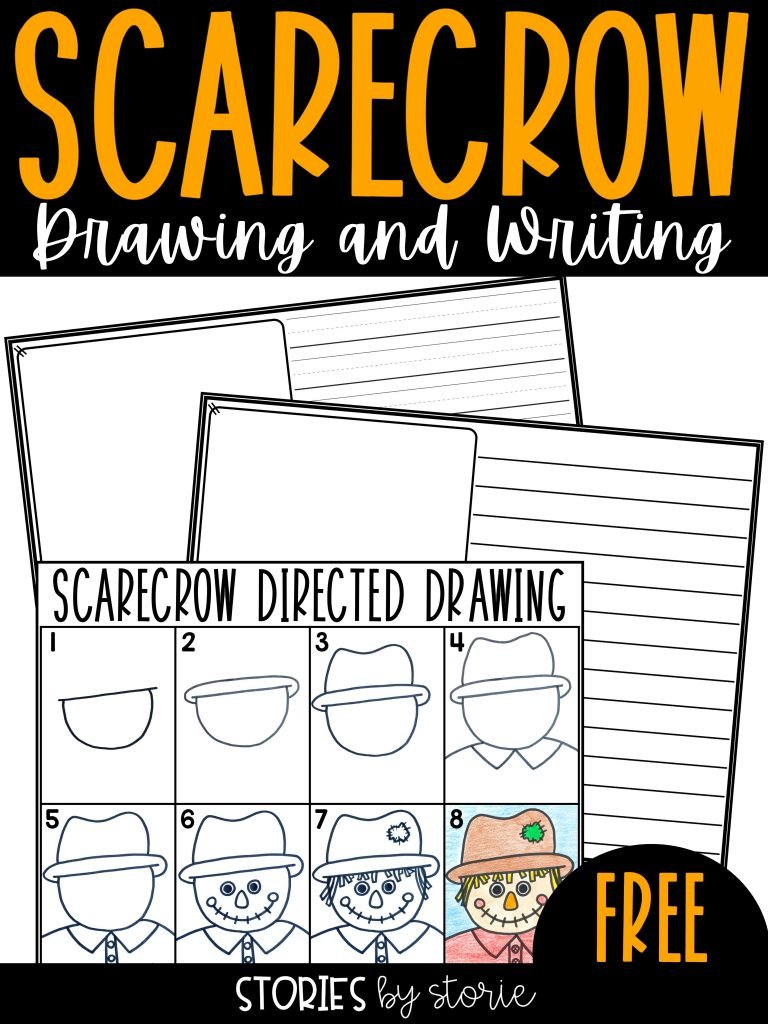 After reading a few scarecrow books, students can draw their own scarecrow using this drawing guide. Students can also retell their favorite scarecrow book, write an original scarecrow story, create a scarecrow poem, or more! 