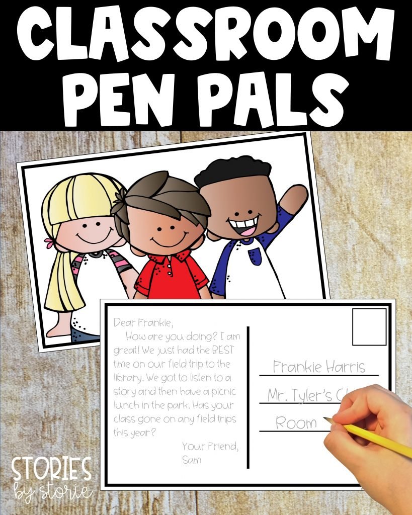 To give students authentic writing practice, you might consider setting up pen pals. To save on postage and increase the turn-around time, my class had pen pals in another classroom in the school. Students can choose a pre-made postcard design or create their own picture.