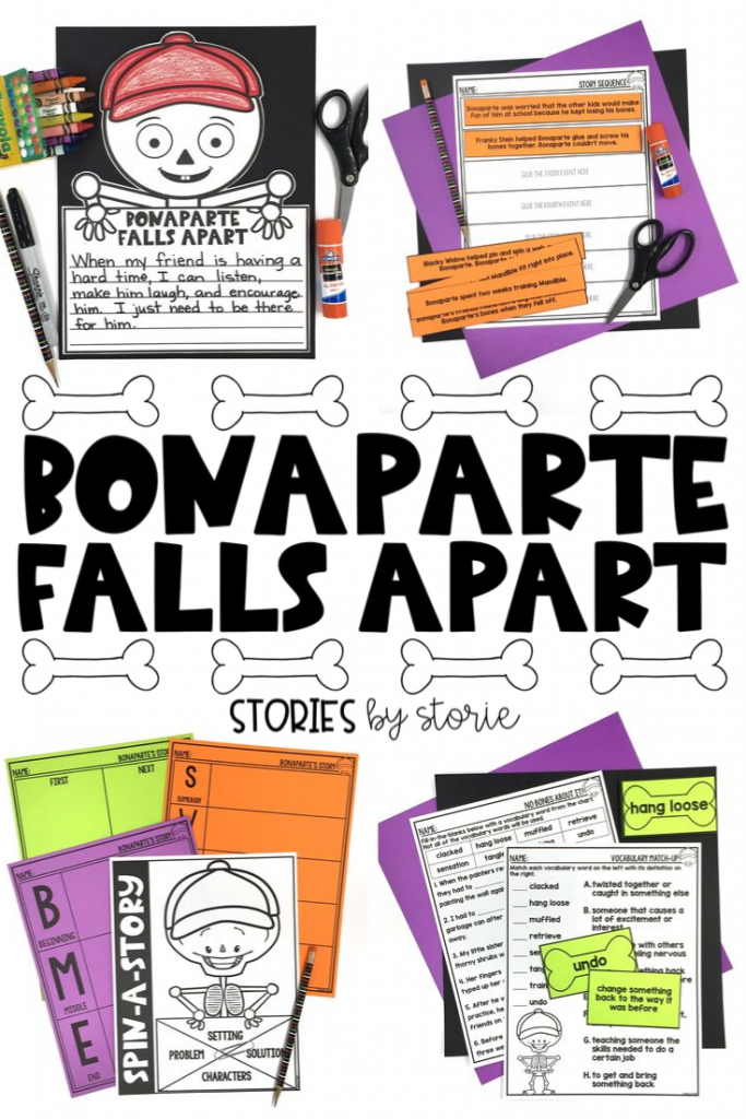 Bonaparte Falls Apart is a story about friendship, humorous mishaps, and creative problem solving. It's sure to be a bone-a-fide hit for Halloween! Here are some activities you can pair with this spooktacular story.