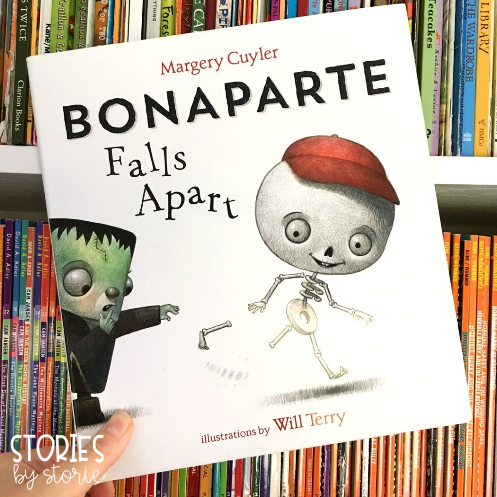 Bonaparte Falls Apart by Margery Cuyler is a story about friendship, humorous mishaps, and creative problem solving. It's sure to be a bone-a-fide hit for Halloween!