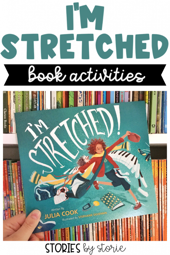 Children and adults today are busier than ever. I’m Stretched by Julia Cook helps children recognize the signs of stress and shares realistic ways kids can work through the stress in their own lives. Here are some discussion questions and an activity you can pair with this book.