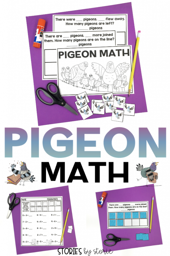 Pigeon Math by Asia Citro and Richard Watson is a humorous story about trying to determine the number of pigeons on the line when outside influences keep that number changing until the end. I have a few freebies I want to share that can be paired with this story.