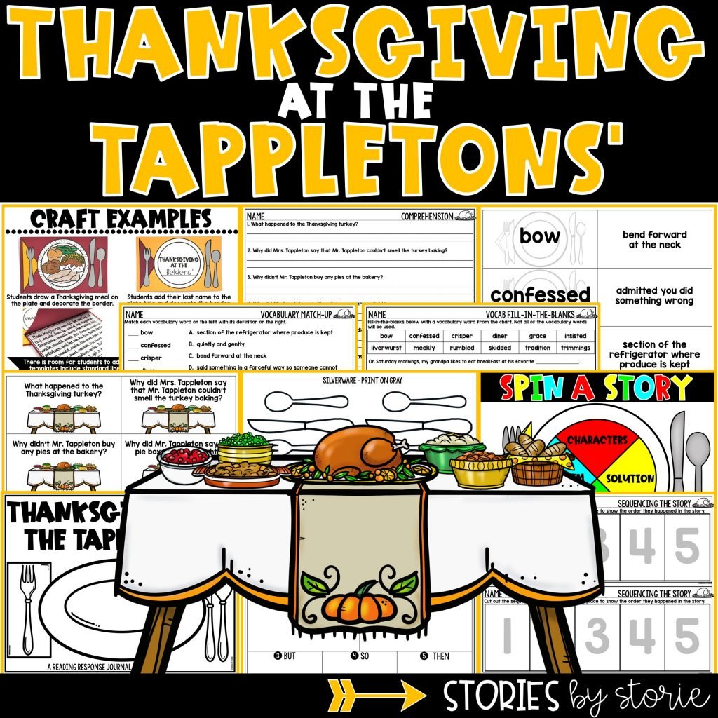 This book companion for Thanksgiving at the Tappletons' contains comprehension and vocabulary activities along with a writing craft.