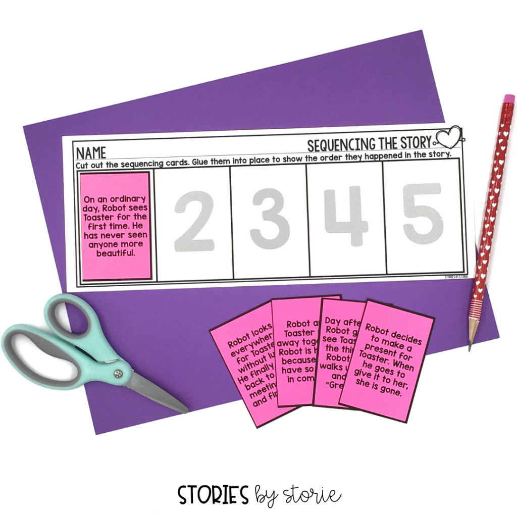 After reading Robot in Love by T.L. McBeth, students can put the story back together with this sequencing activity.