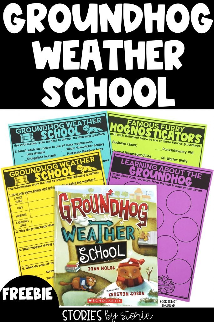 Groundhog Day is always February 2nd, so why does it feel like the holiday sneaks up on me each and every year? Whether the groundhog sees his shadow or not, one book you should share with your students is Groundhog Weather School by Joan Holub and Kristin Sorra. This book takes a closer look at Groundhog Day and weather through the eyes of the groundhogs. I also want to share a few activities you can pair with this book.
