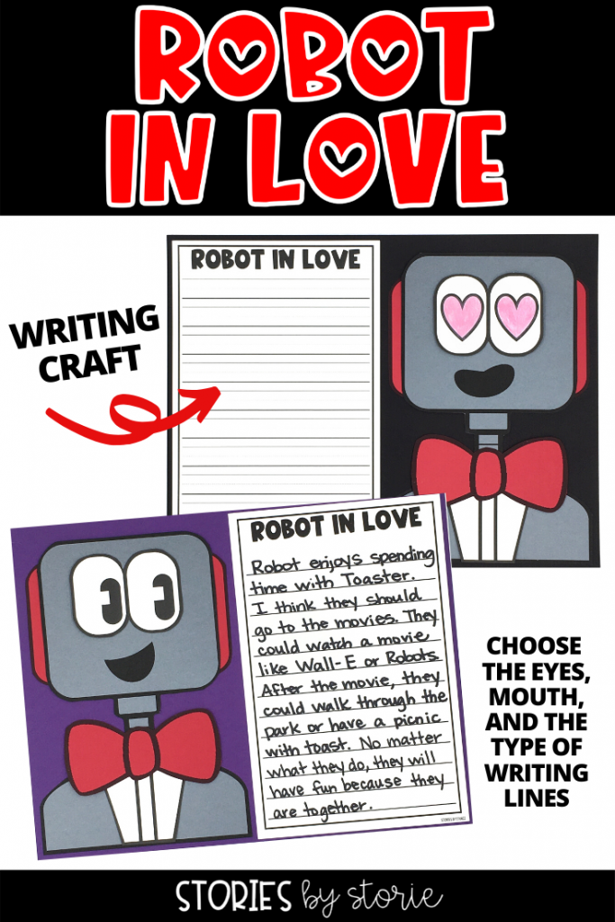 Robot in Love by T.L. McBeth is a sweet story with a surprising ending for anyone who doesn't pick up on the clues in the illustrations. While this story can be read any time of year, I think it would be a great book to share near Valentine's Day. I want to share a few activities you can pair with Robot in Love.