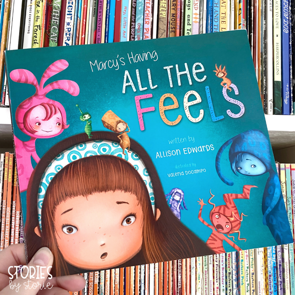 Marcy's Having All the Feels explores how it is normal to feel sad, frustrated, angry, embarrassed, and more. This book helps students identify and name the way they feel in different situations.