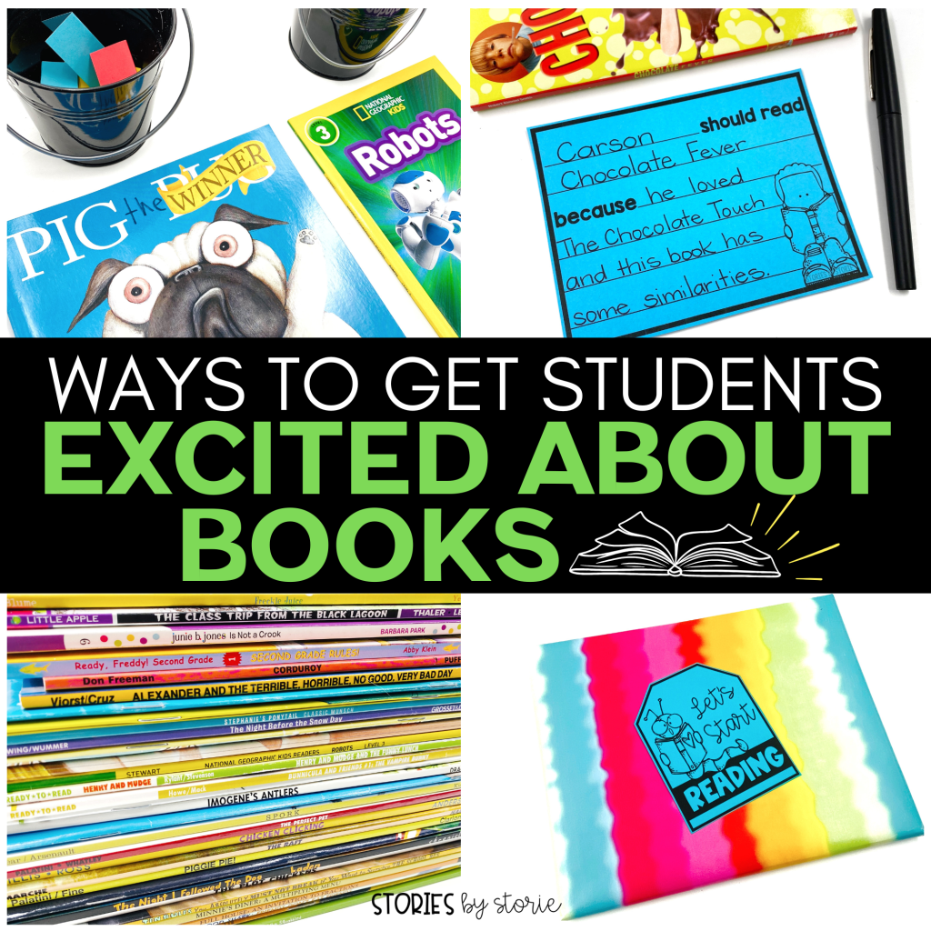 Are you struggling to get your reluctant readers excited about the books available to them? Are your students losing interest in reading in favor of daydreaming about warmer weather? Here are some of my favorite ways to get my students excited about books throughout the school year!