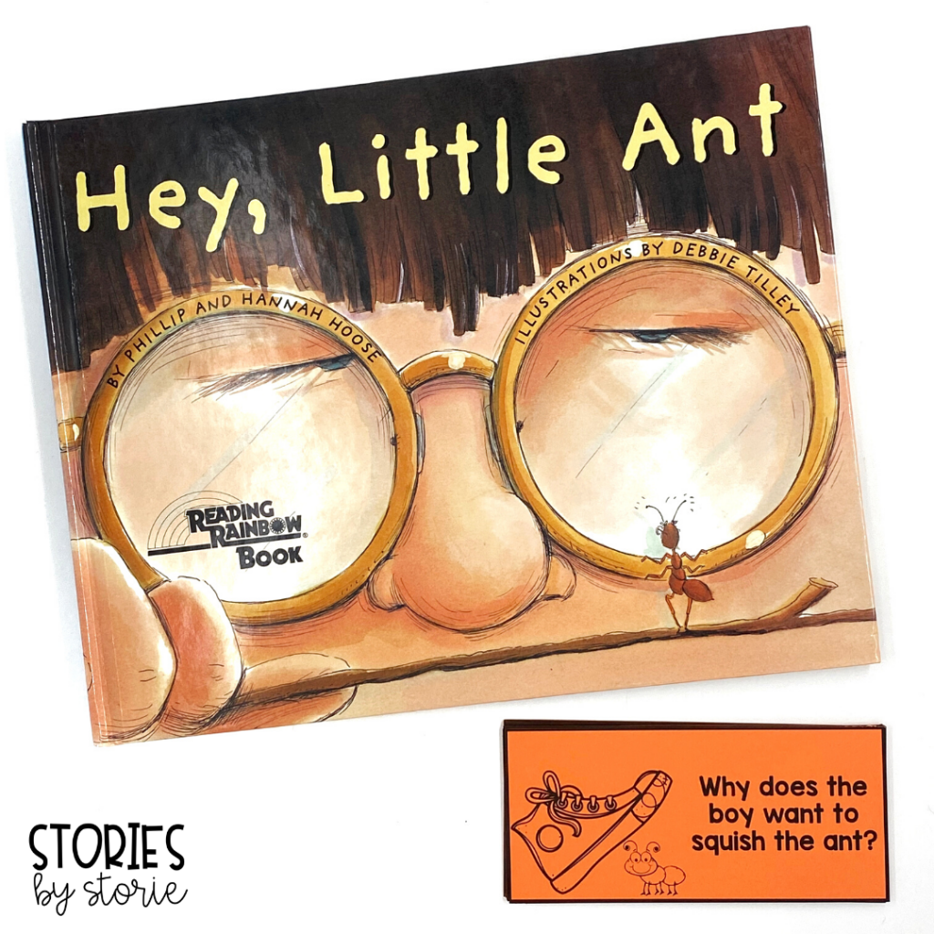 These 12 comprehension questions will help guide your discussion as you read Hey, Little Ant. Students can also respond to these questions in writing.