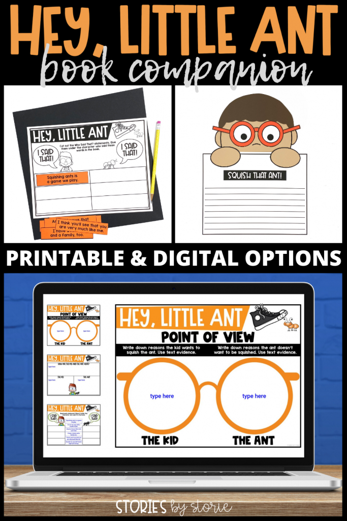 Hey, Little Ant by Phillip and Hannah Hoose is a great picture book to share with your students when teaching point of view or opinion writing. I want to share several activities you can pair with this book.