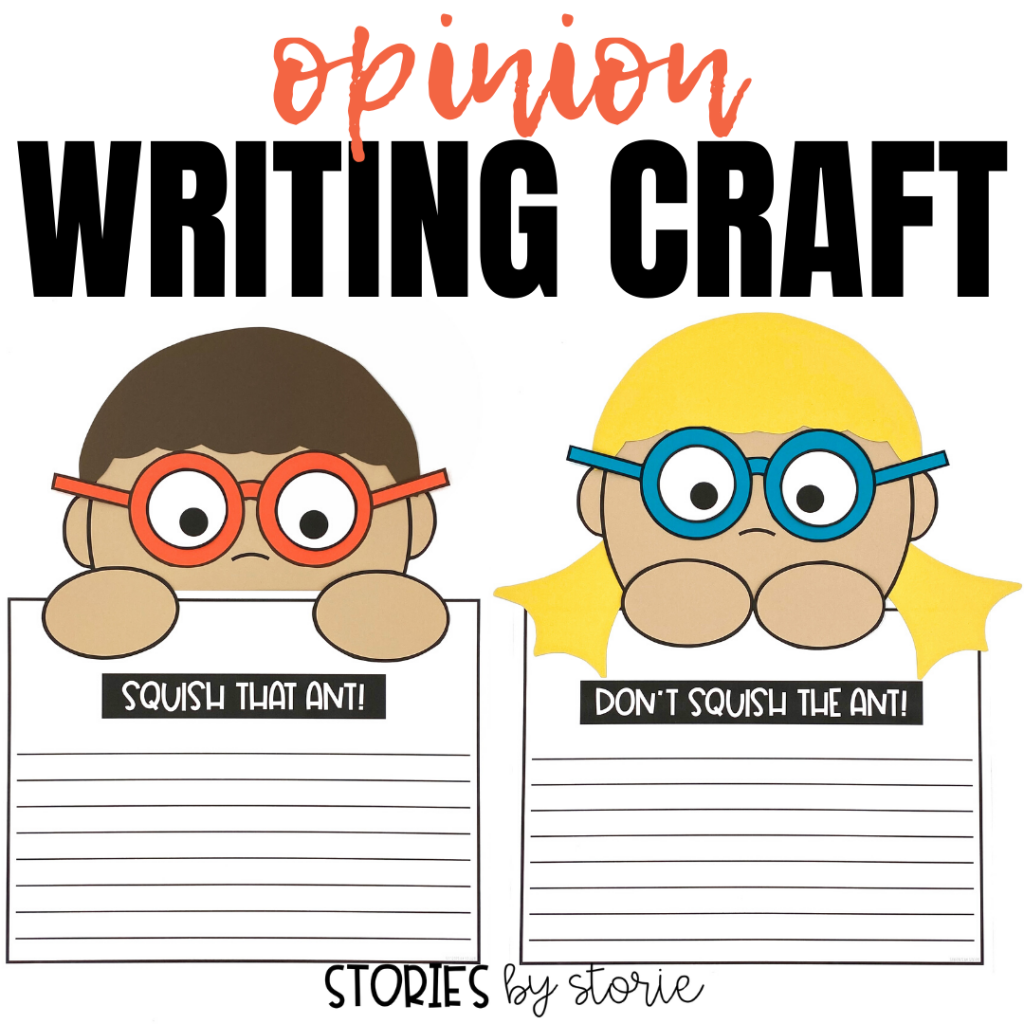 After reading Hey, Little Ant students can decide if they would rather squish or save the ant. Students can attach this kid craft as a topper to their opinion paragraph.