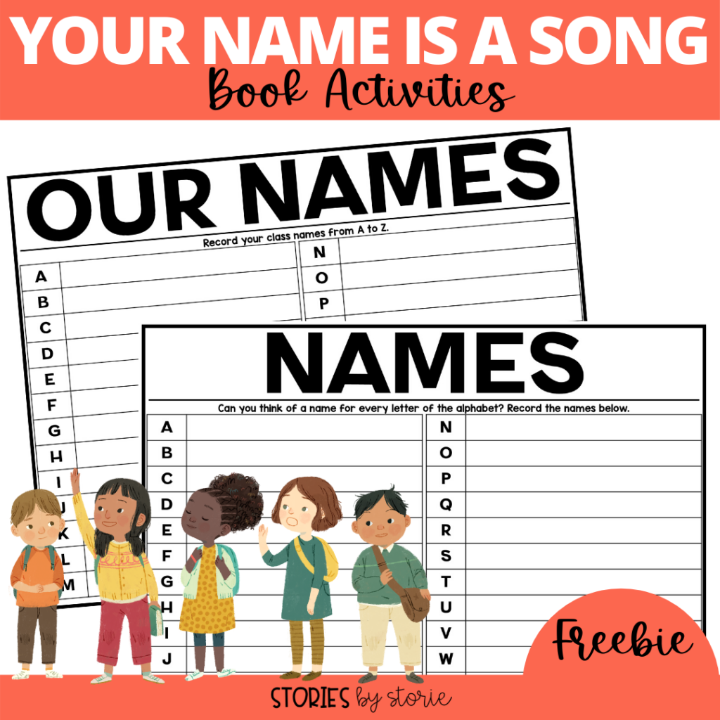 Your Name is a Song by Jamilah Thompkins-Bigelow and Luisa Uribe is a celebration that reminds us of the beauty, history, and magic behind names. I want to share a few name activities you can pair with this book. These would be perfect for Back to School activities, but they can be used any time of year.