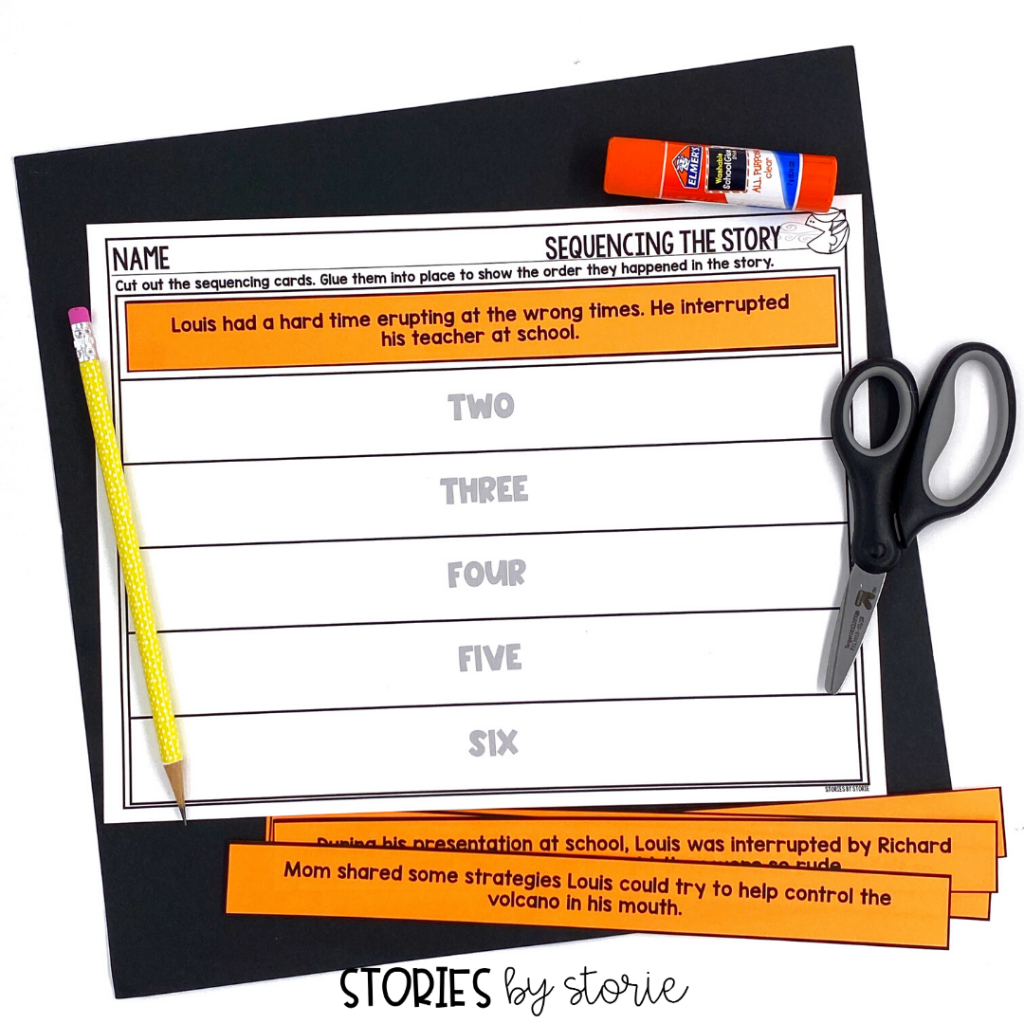 After reading My Mouth is a Volcano, students can put the story back together with this sequencing activity.