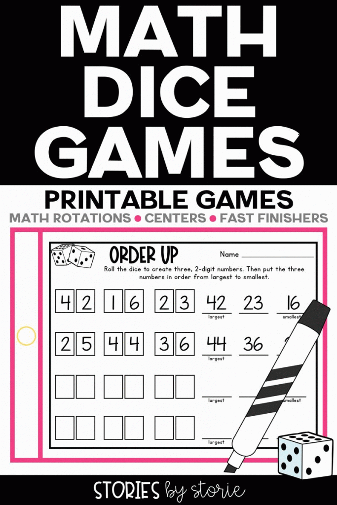 Kids love to play dice games! Add these math activities to your centers, math rotations, or fast finishers bin to boost engagement. This bundle helps students practice addition, subtraction, place value, and more!