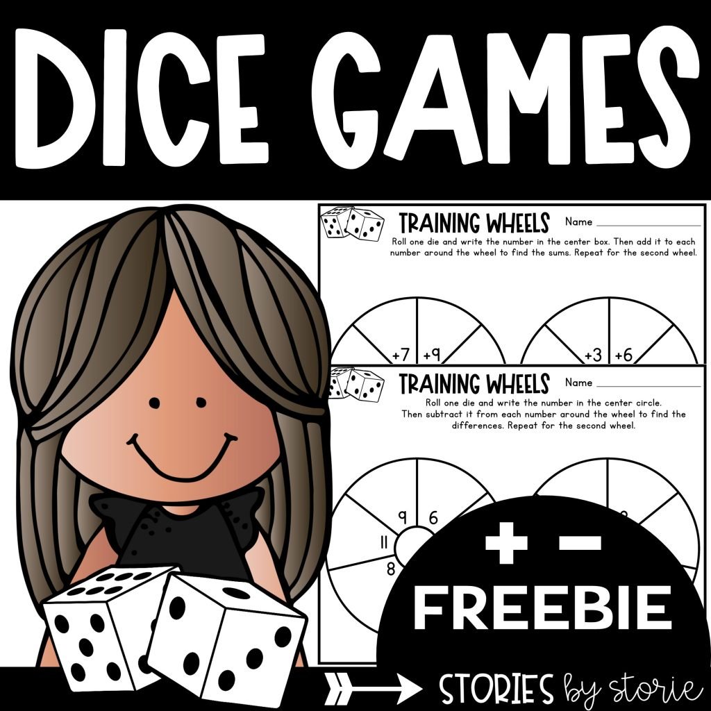 Students can practice addition and subtraction in a fun way with this free dice game. This resource includes a printable and digital option.