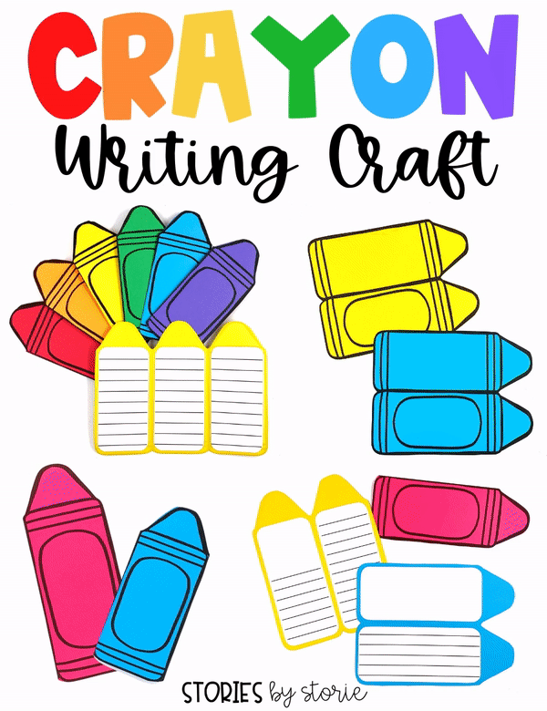 After reading your favorite crayon-themed picture book, have students respond to the text in a fun way with this crayon writing craft. There are two different sizes with options for horizontal or vertical layout.