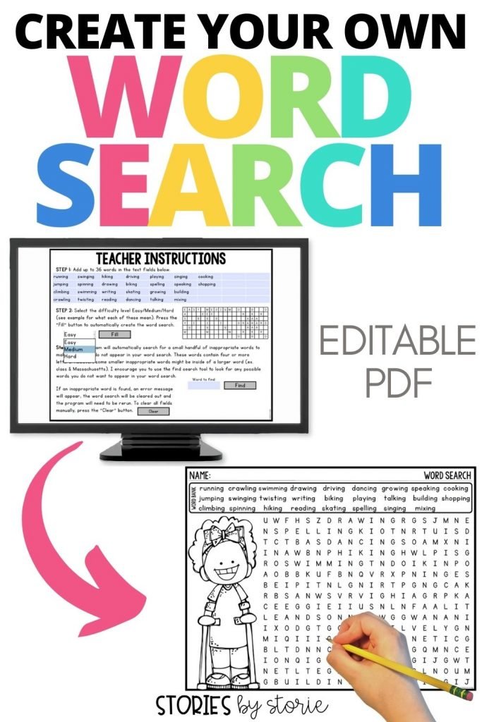 This word search maker allows you to create a variety of puzzles for your own list of words. Enter your list of words, select the difficulty level, and choose a clipart image to create your puzzle and answer key. 