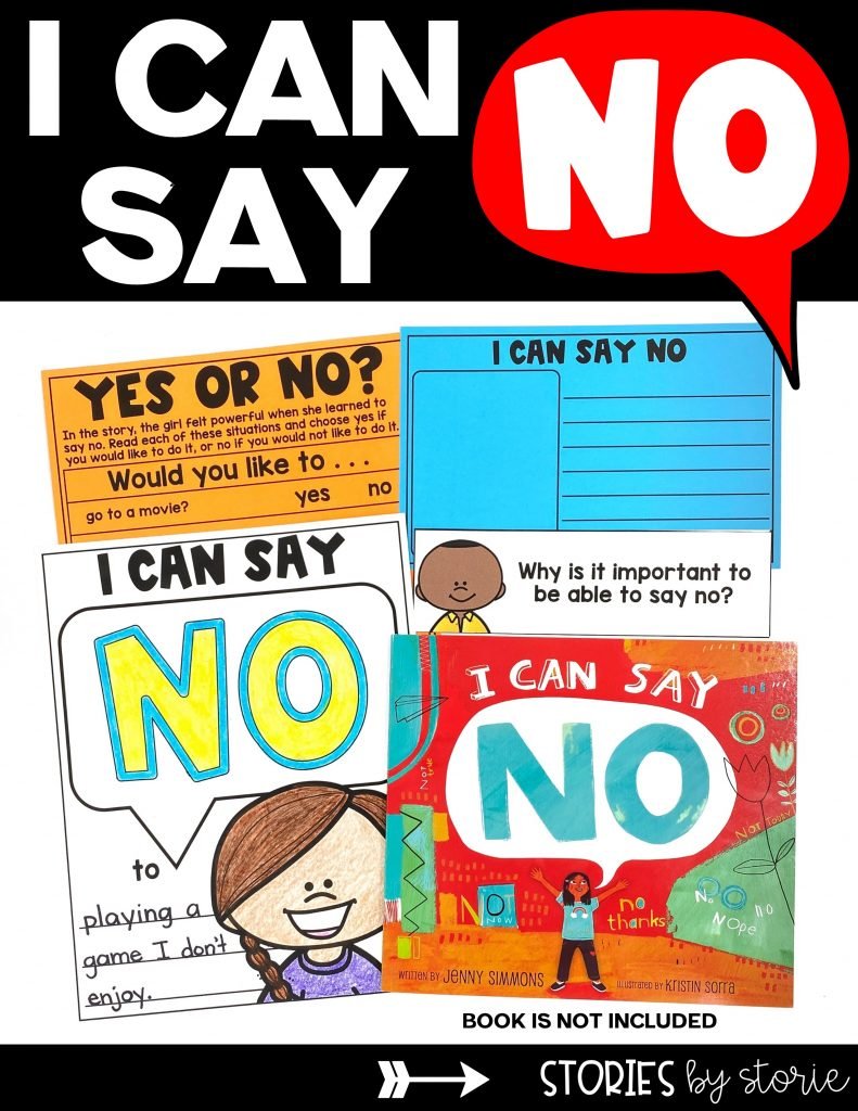 I Can Say No is a great book to show kids that it's okay to say no without feeling guilty. Here are a few activities to pair with this book.