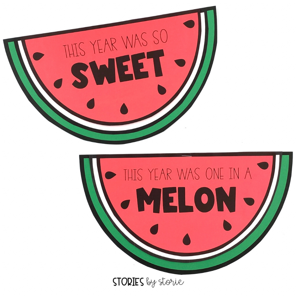 Looking for a fun way to reflect on the school year? Try this watermelon craft.