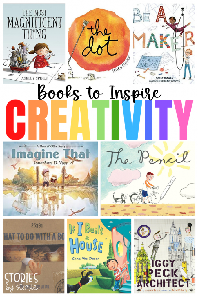Do you want your kids to spend less time in front of a screen and more time getting creative? Books can help them get started. Here are some of my favorite children's books that inspire creativity. 