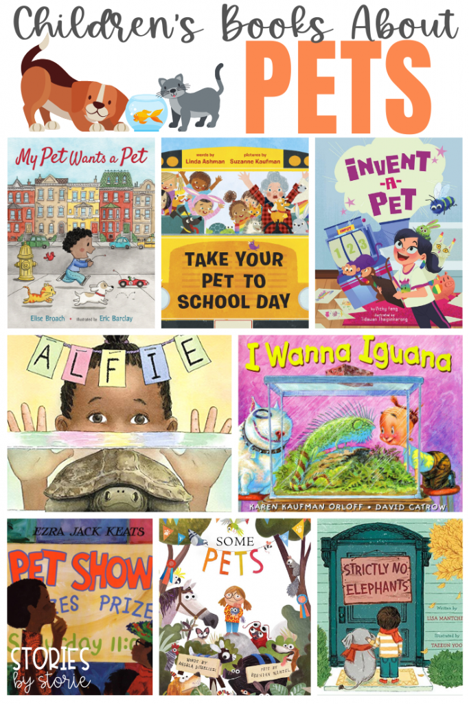 Here are some of my favorite pet books for kids. You'll find books about more traditional pets (dogs, cats, and goldfish), along with some lovable and humorous books about some unexpected pets (sharks, elephants, giraffes, and more).