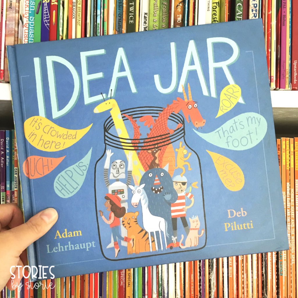 The idea jar is where students keep their ideas—anything from a Viking to a space robot to a giant dragon. These ideas can be combined to make new exciting stories. But watch out when the ideas escape the jar—they might get a little rowdy!  