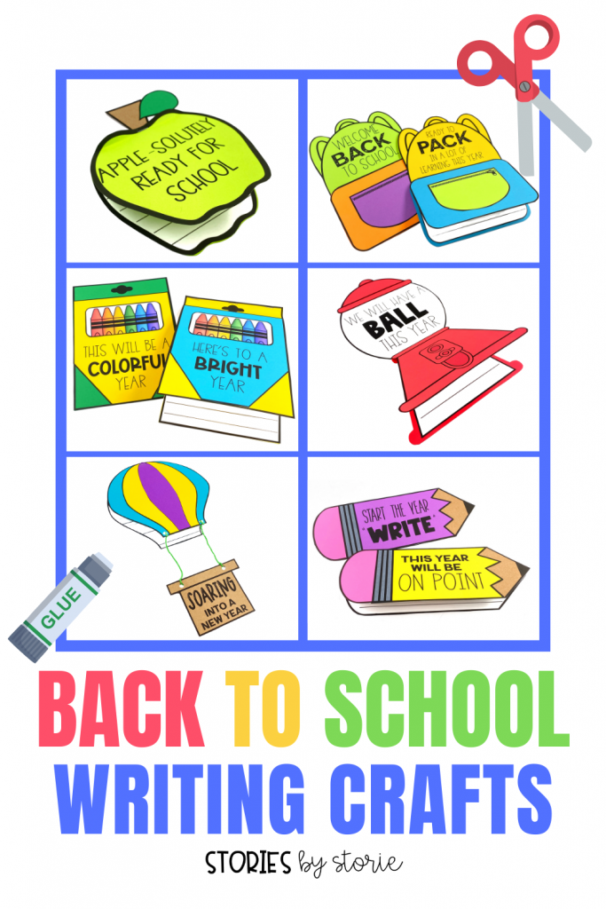 Start the school year in a fun way with these back to school writing crafts! These are a great tool to use as students share their excitement, hopes, and dreams for the upcoming school year.