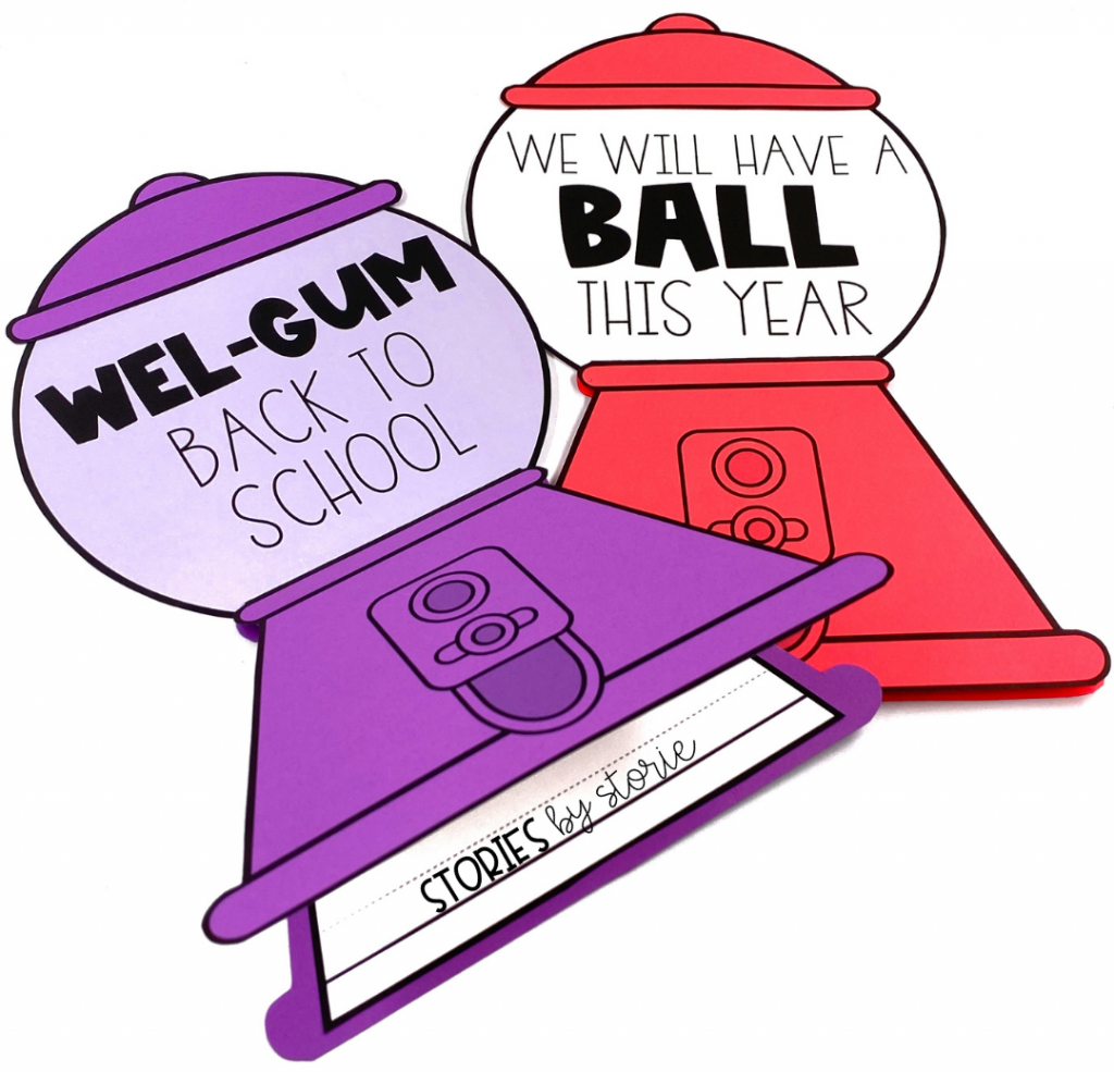 Your students can share about their hopes and dreams for the new school year with this gumball machine writing craft.