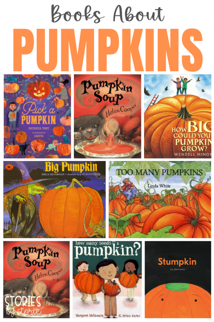 Whether you want to share books about the pumpkin life cycle, memorable pumpkin characters, or just want to embrace this season, here are some of my favorite pumpkin books for kids.