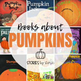 Whether you want to share books about the pumpkin life cycle, memorable pumpkin characters, or just want to embrace this season, here are some of my favorite pumpkin books for kids.