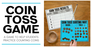 Many students need a lot of opportunities to identify, sort, and count coins. This coin toss game will help your students practice these skills in a fun way and it can easily be differentiated for your students.