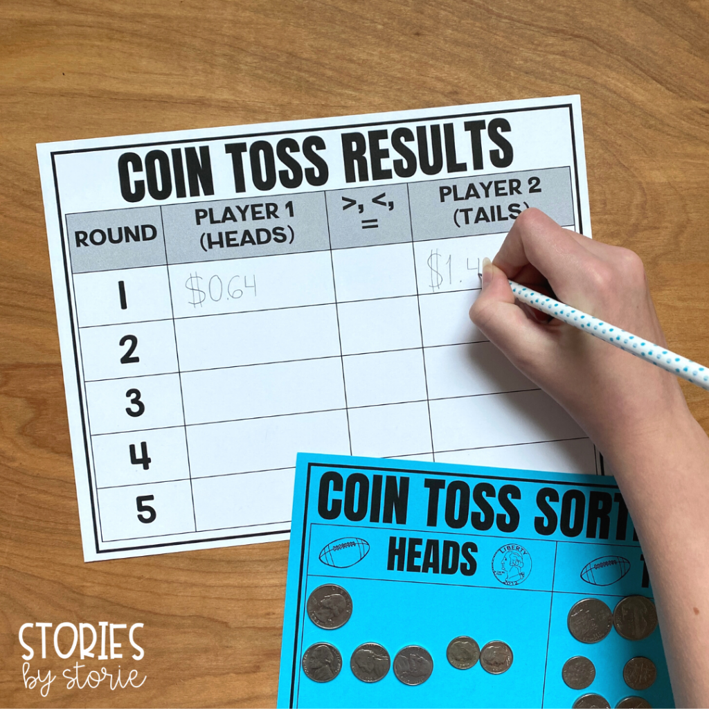 Do your students need more practice with counting coin combinations? Try a game! This coin toss game is easy to set up and your students will have fun while learning.