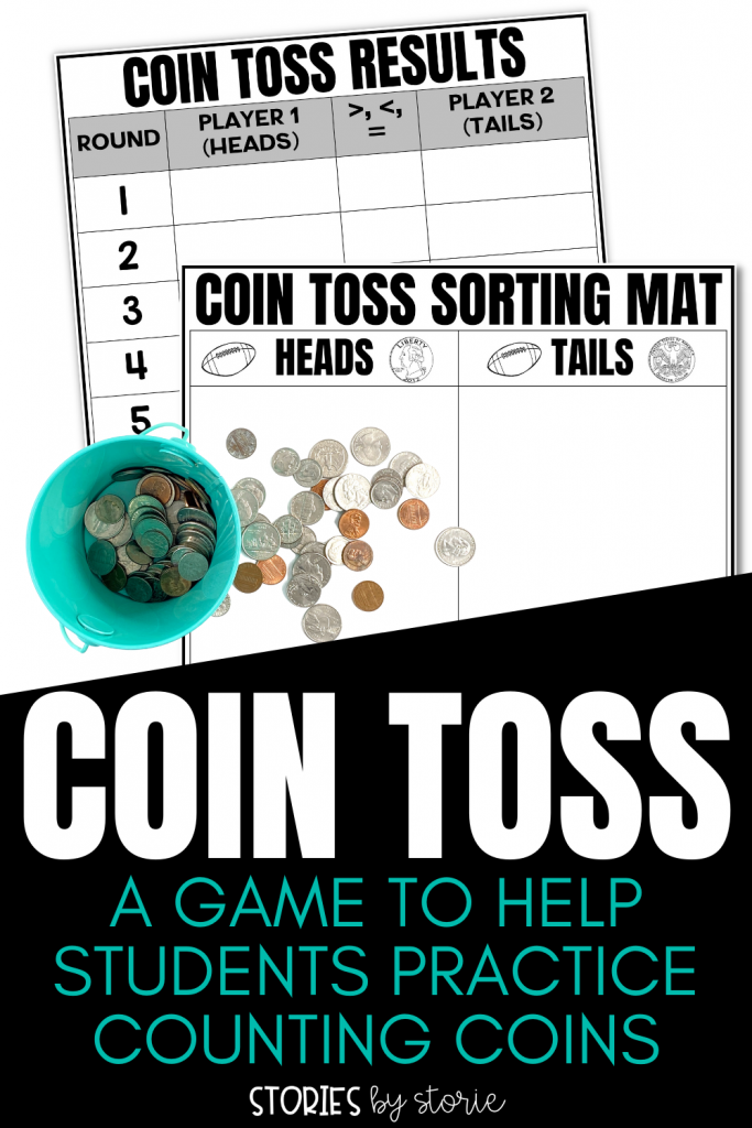 Many students need a lot of opportunities to identify, sort, and count coins. This coin toss game will help your students practice these skills in a fun way and it can easily be differentiated for your students. 