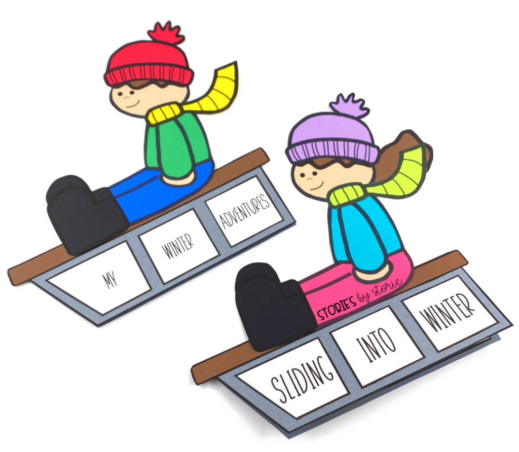 Students will love sharing about their favorite winter adventures with this sledding craft. The sled opens up to reveal student writing. These would look great on a hallway display!
