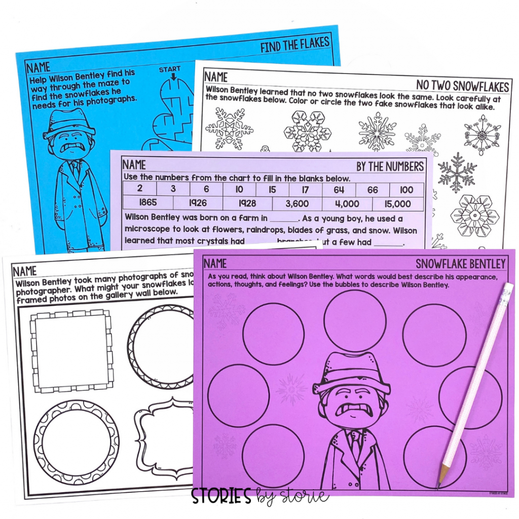 After reading Snowflake Bentley, your students can complete a variety of book-themed activities.