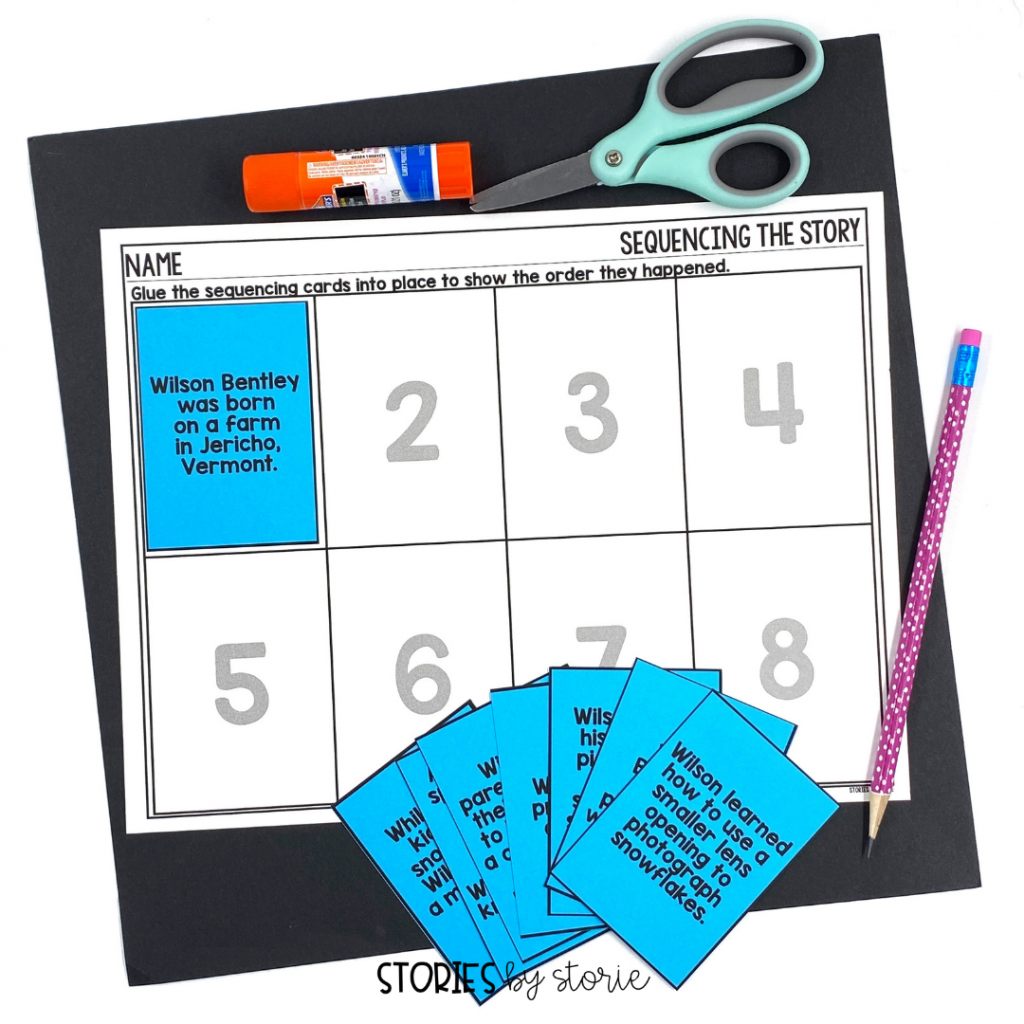 Help students practice sequencing Snowflake Bentley with this cut-and-paste activity.