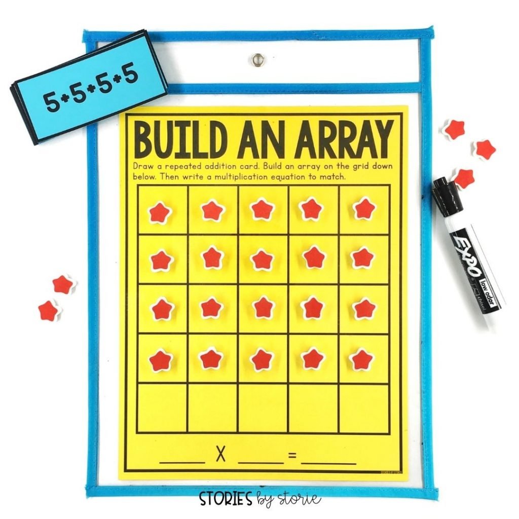 Help students see the relationship between multiplication and repeated addition by building arrays. These mats help keep math manipulatives organized to support learning.
