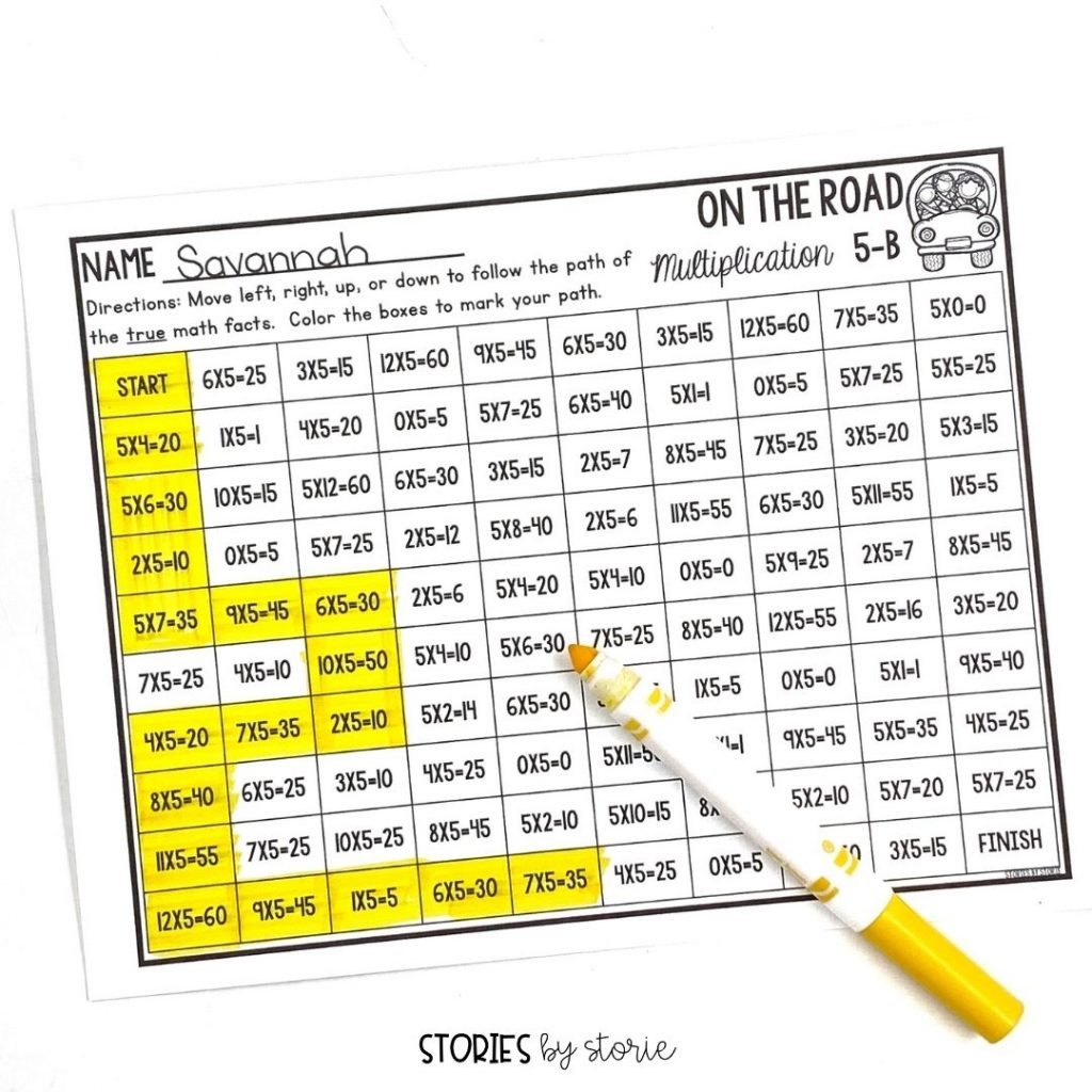 Math mazes are a great way to get your students practicing math facts! This set of multiplication mazes focuses on the factors 2-12, with TWO different mazes included for each factor. 