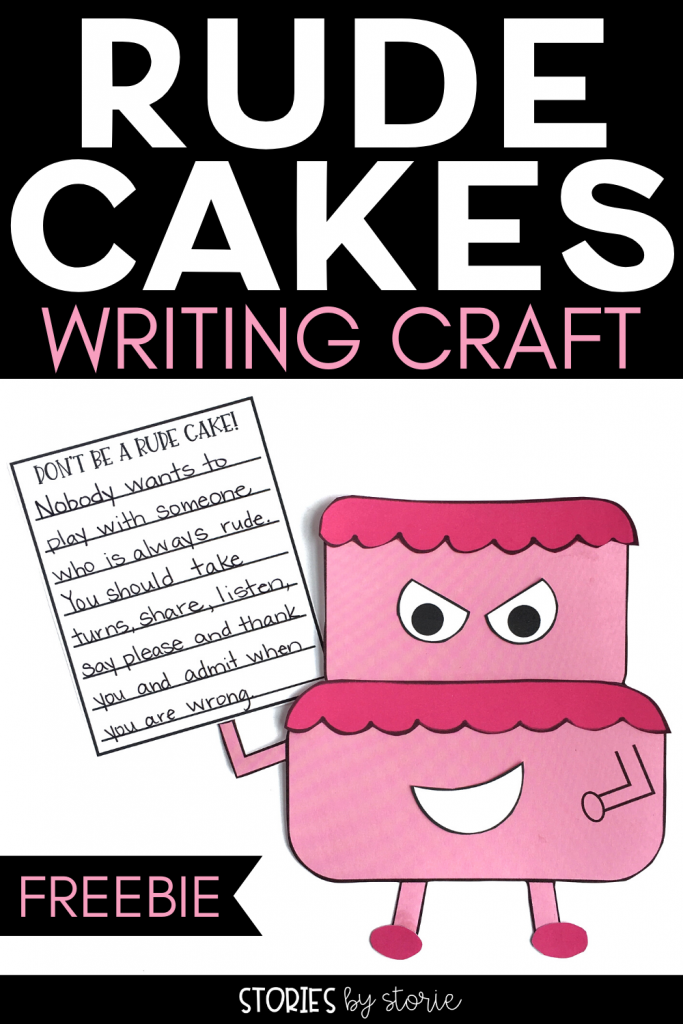 After reading Rude Cakes, students can create this writing craft. The rude cake can stand alone or be paired with a piece of writing about being polite or using good manners.