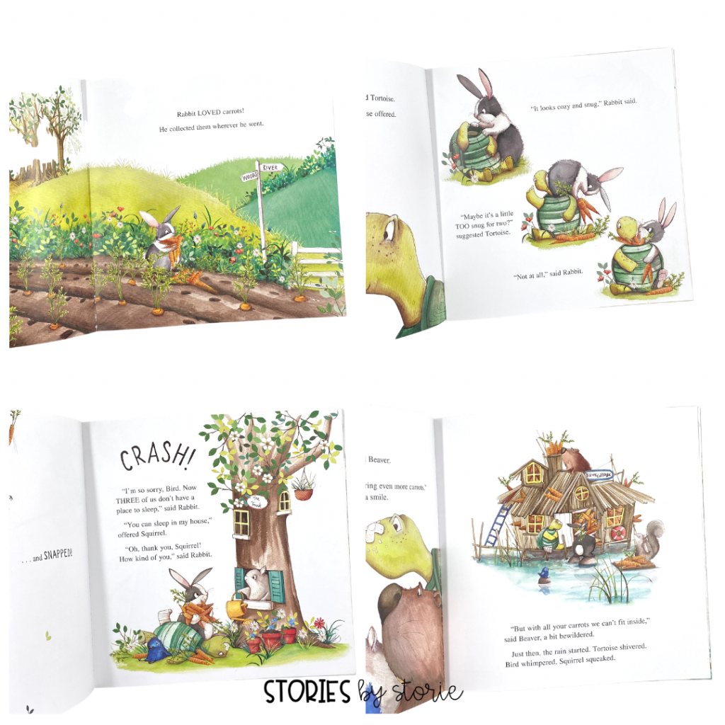 Too Many Carrots by Katy Hudson has a great message about friendship and sharing. 