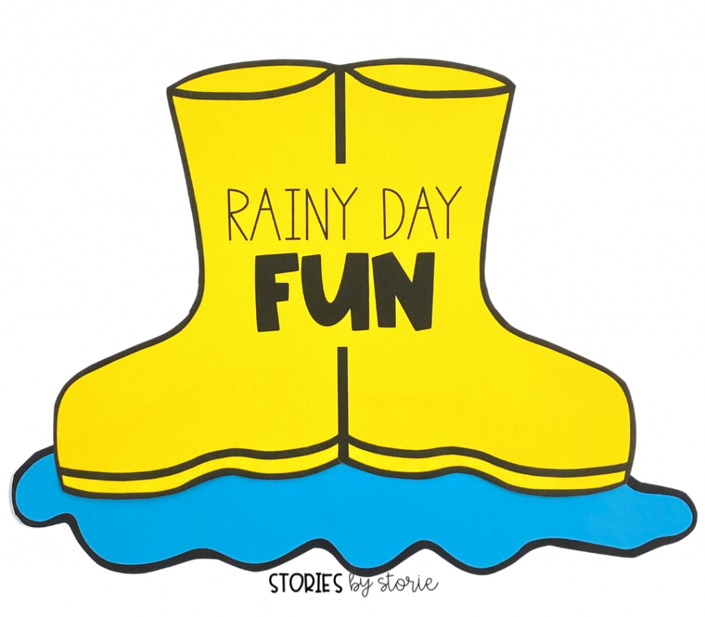 One good thing about having so many rainy days is the opportunity to jump, stomp, and splash in puddles. This rain boots craft would be a great tool for students to share their favorite rainy day activities or to write a story about a rainy day.