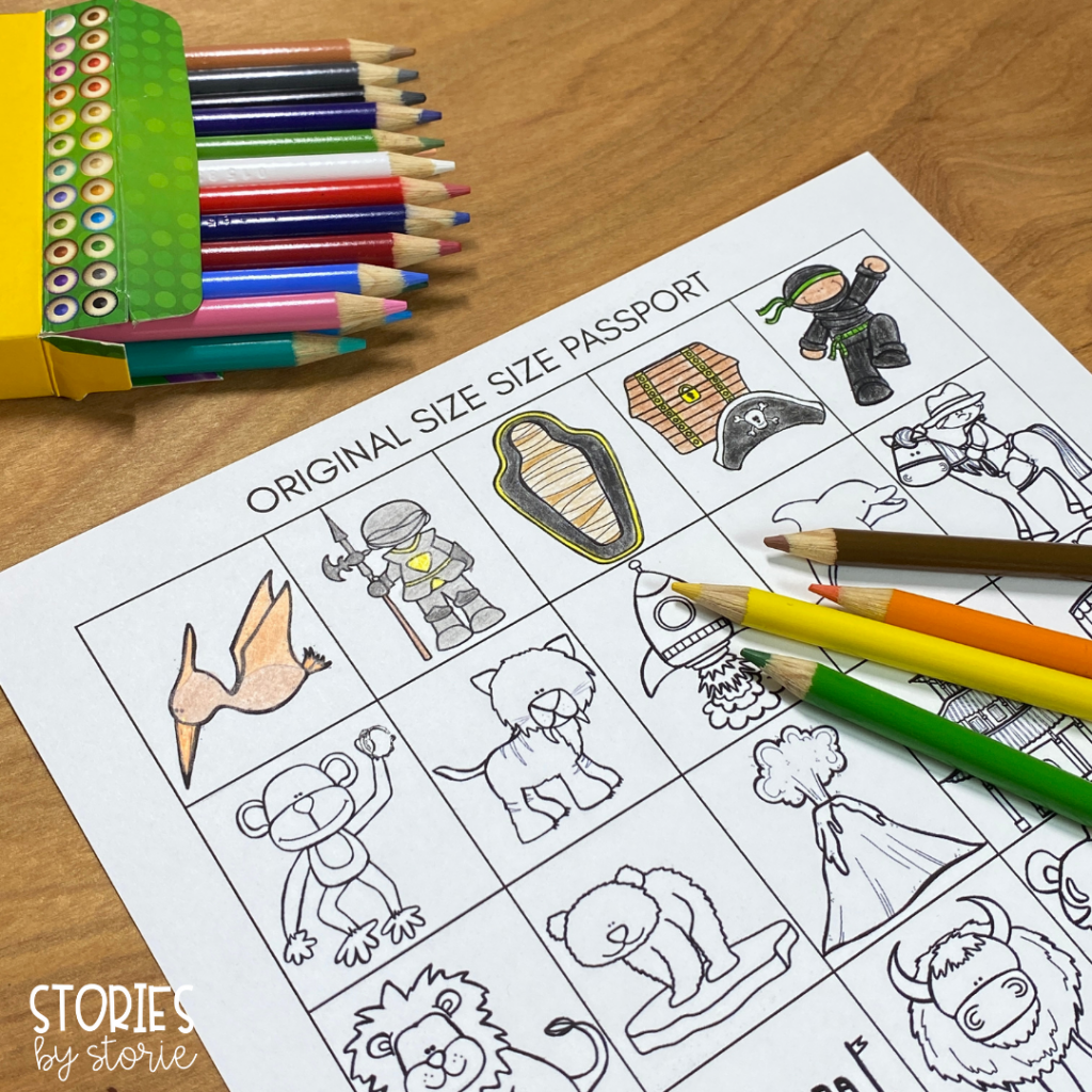 Print the Magic Tree House passport stamps in black and white and have the students color them in